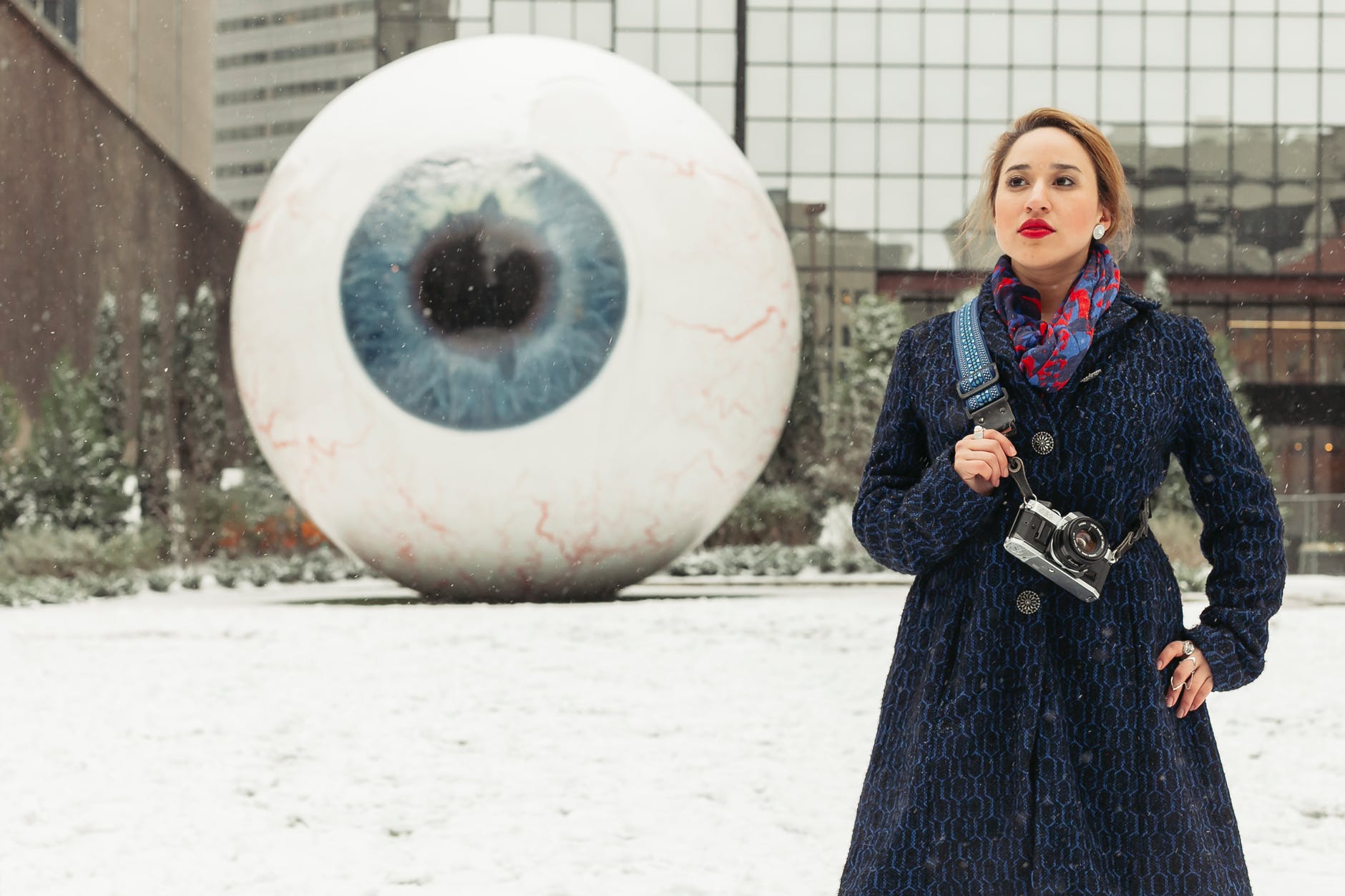 giant eyeball sculpture